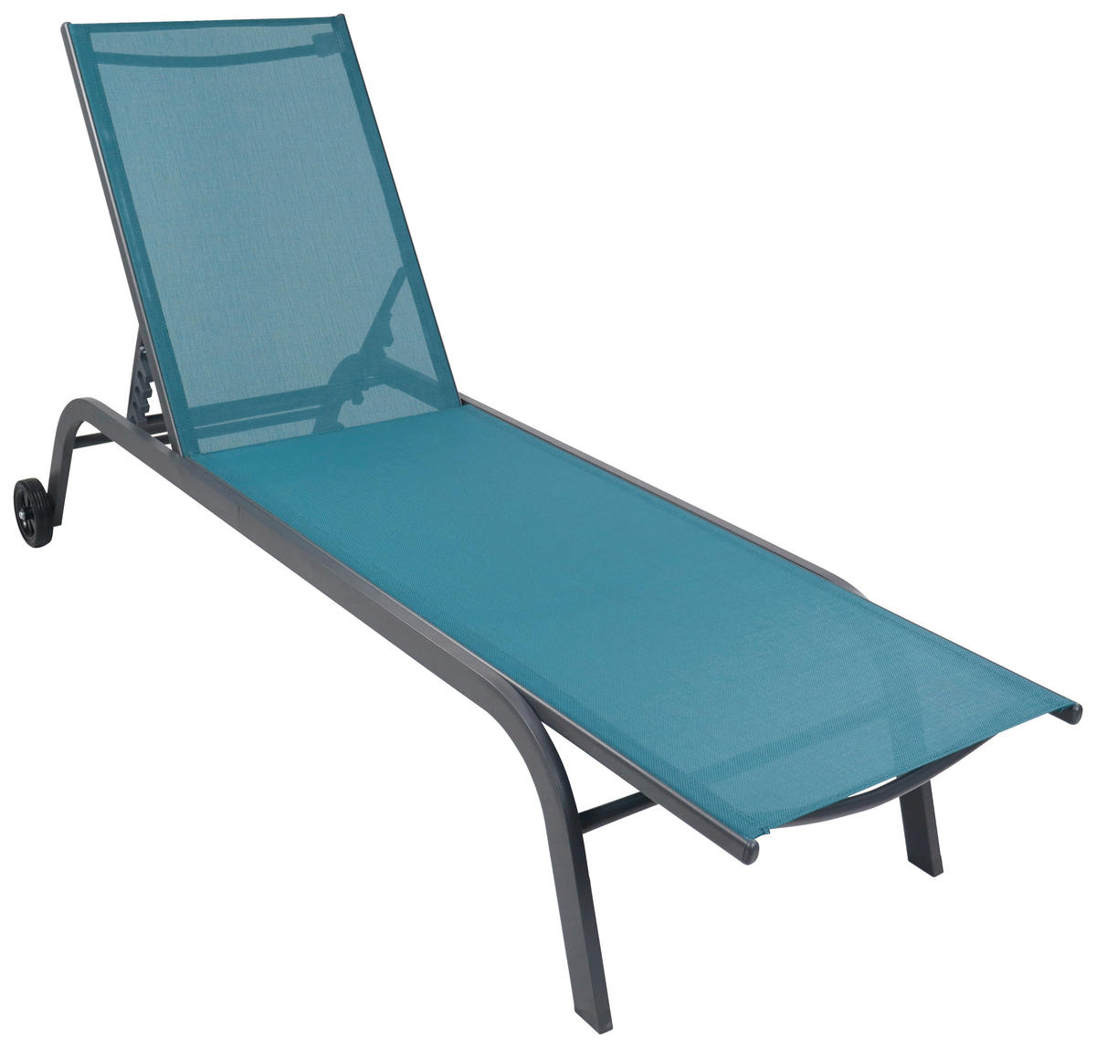 VCM Sonnenliege Sonlas blau Textilene B/H/L: ca. 58x32x192 cm Sonlas - blau (192,00/58,00/32,00cm) - VCM