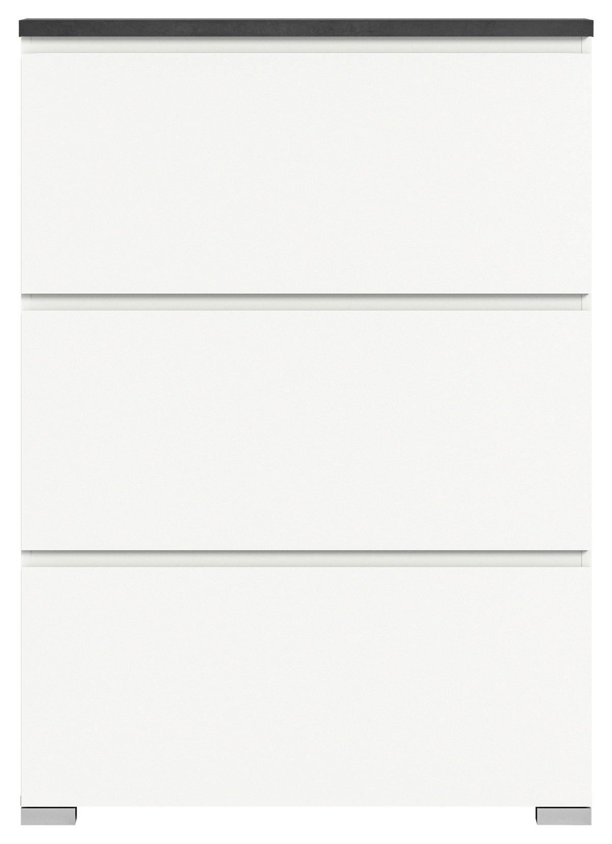 Schuhschrank Shoelove weiß grau B/H/T: ca. 95x130x18 cm Shoelove - weiß/grau (95,00/130,00/18,00cm) - xonox.home