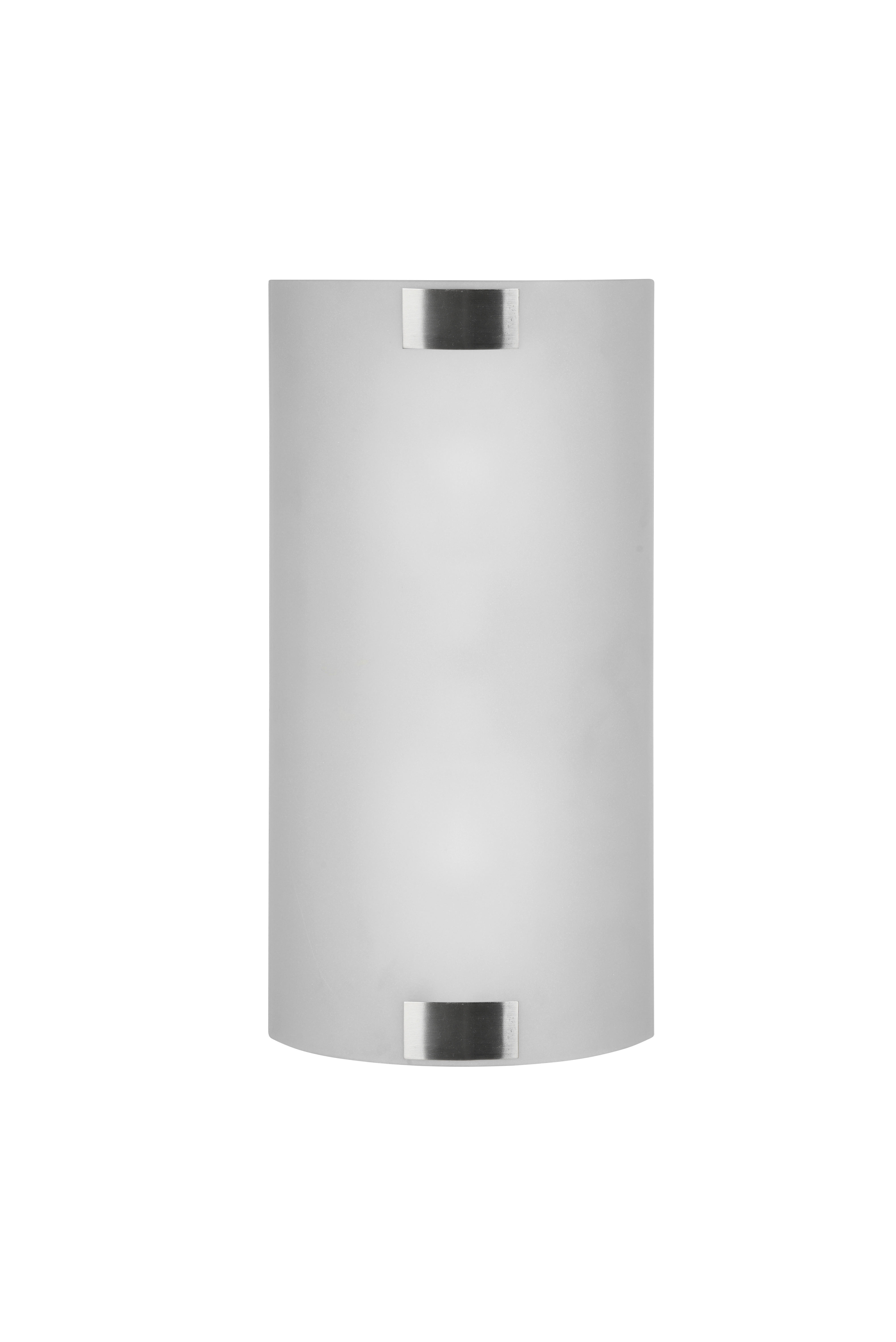 TRIO Wandleuchte 212700207  Pura nickel matt Metall B/H/T: ca. 20x40x7 cm E27 2 Brennstellen Pura - nickel matt (20,00/40,00/7,00cm) - Trio