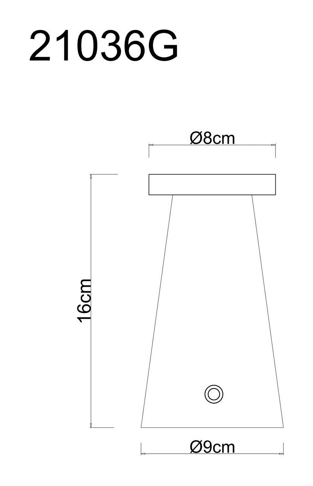 GLOBO Tischleuchte Tischleuchte-Adina - sand/Chrom (13,50/13,50/20,50cm) - GLOBO