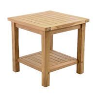 VCM Beistelltisch braun Teakholz B/H/T: ca. 50x50x50 cm Beistelltisch - braun (50,00/50,00/50,00cm) - VCM