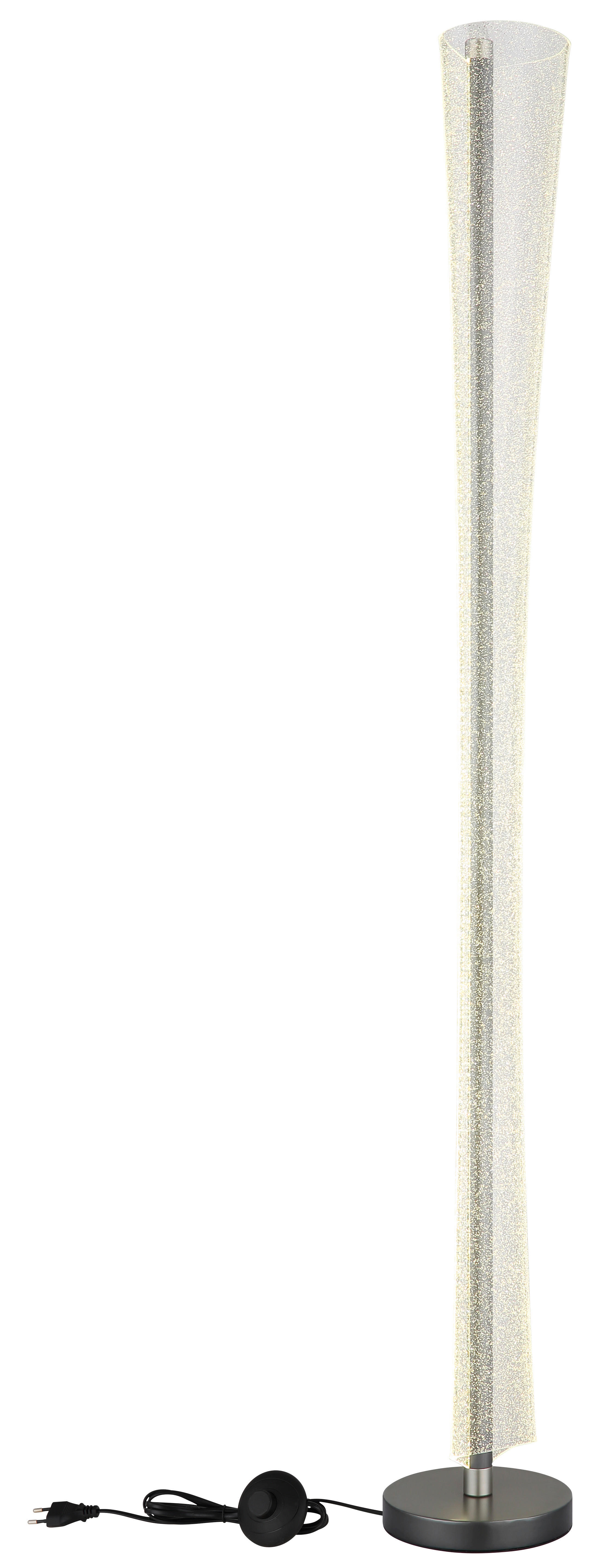 GLOBO LED-Stehleuchte nickel matt anthrazit klar Metall Kunststoff H/D: ca. 155x20 cm 1 Brennstellen MALINDA - klar/nickel matt (20,00/155,00cm) - GLOBO