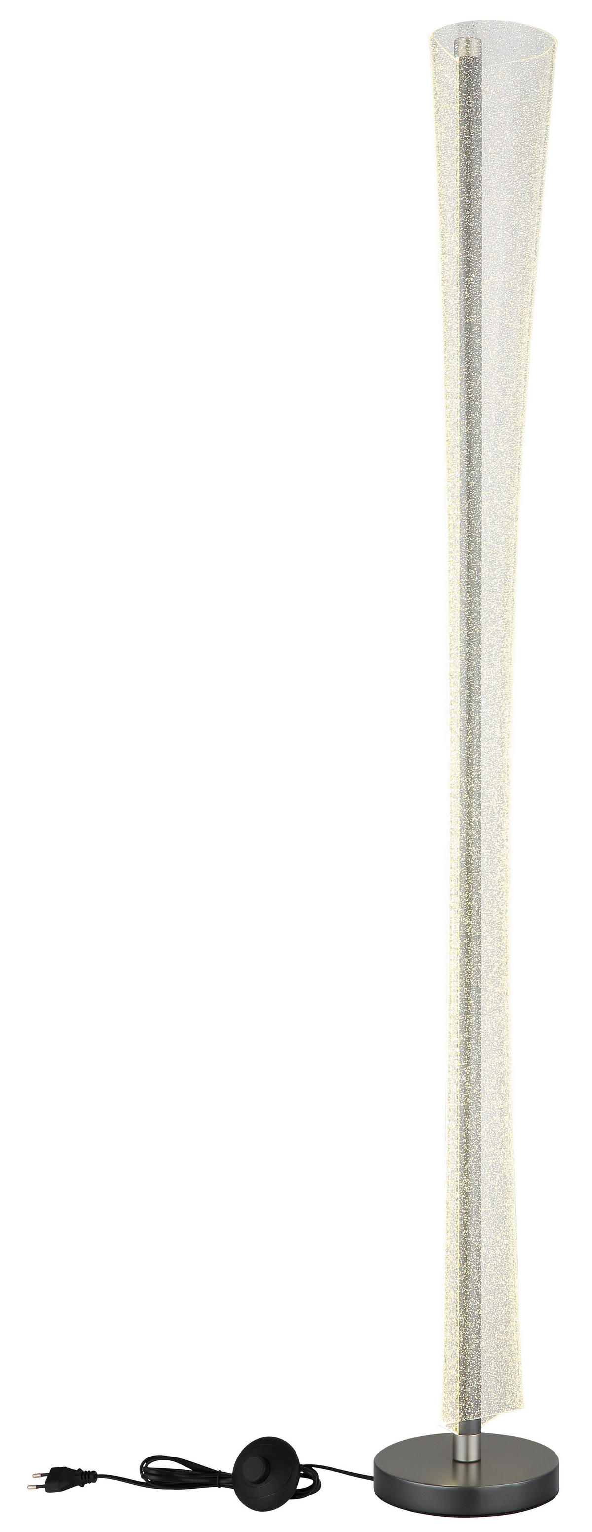 GLOBO LED-Stehleuchte nickel matt anthrazit klar Metall Kunststoff H/D: ca. 155x20 cm 1 Brennstellen MALINDA - klar/nickel matt (20,00/155,00cm) - GLOBO