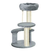 PawHut Katzen-Zubehör grau Polypropylen B/H/L: ca. 40x40x65 cm Katzenbaum - grau (65,00/40,00/40,00cm) - PawHut