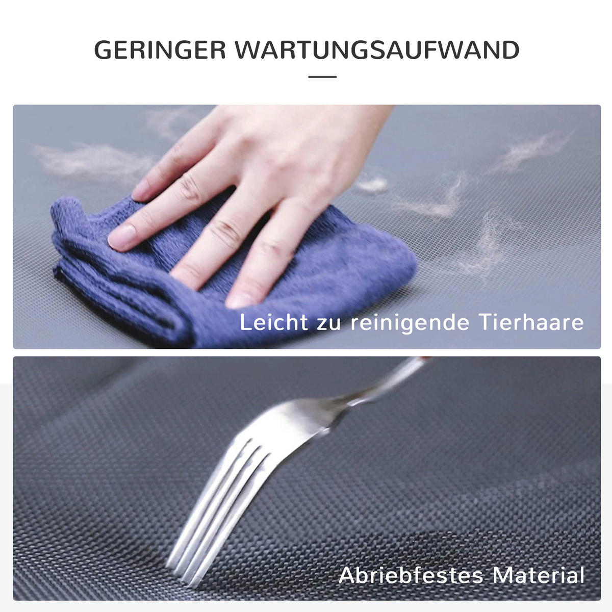 PawHut Hundebett grau Stahl B/H/L: ca. 46x15x59 cm Hundebett - grau (59,00/46,00/15,00cm) - PawHut