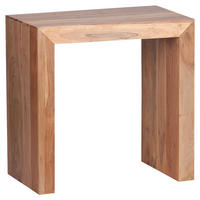 Beistelltisch natur Akazie B/H/T: ca. 60x60x35 cm Beistelltisch - natur (60,00/60,00/35,00cm) - Wohnling
