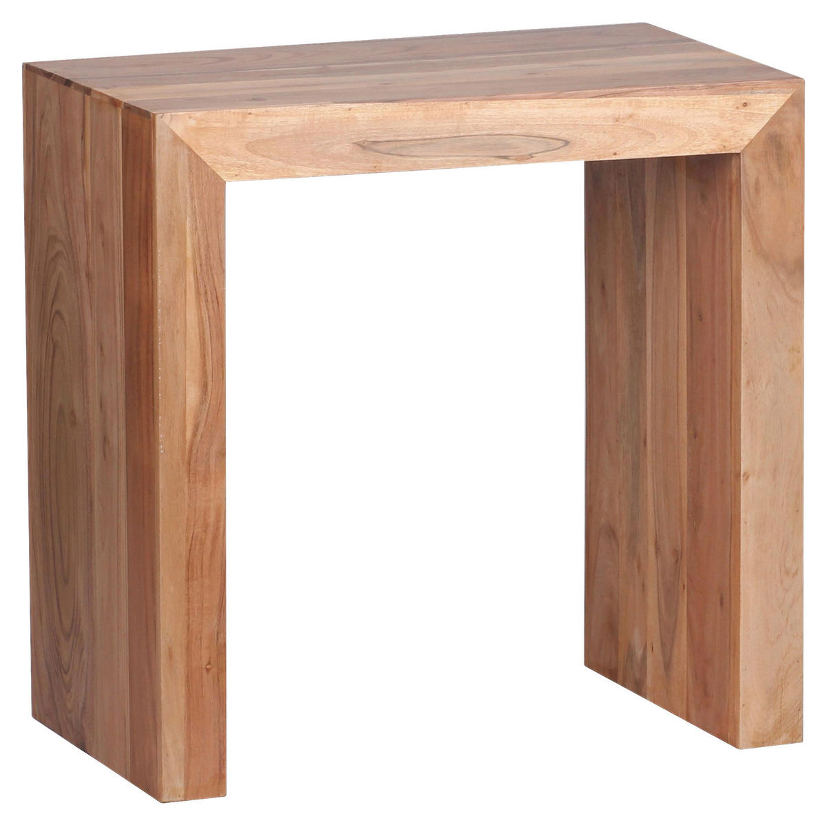 Beistelltisch natur Akazie B/H/T: ca. 60x60x35 cm Beistelltisch - natur (60,00/60,00/35,00cm) - Wohnling