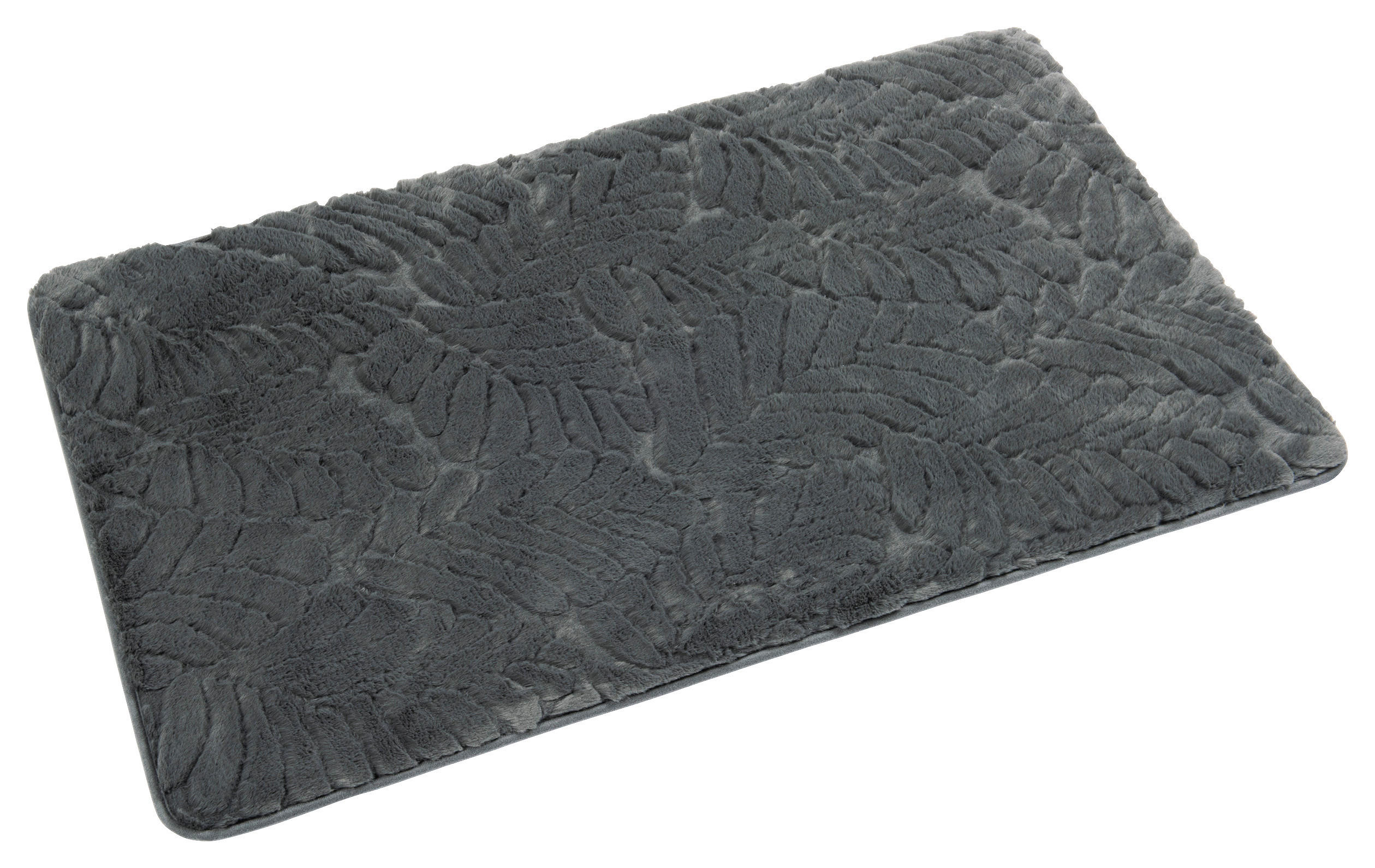 Badematte Badematte_Blätter_anthrazit 60x100 - anthrazit (60,00/100,00cm) - Tuffi