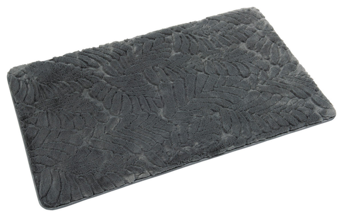 Badematte Badematte_Blätter_anthrazit 60x100 - anthrazit (60,00/100,00cm) - Tuffi