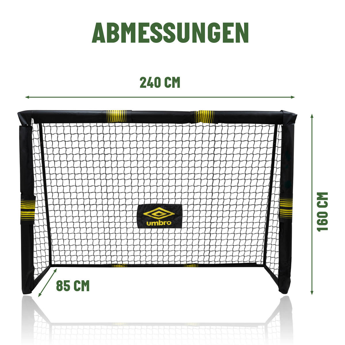 umbro Fußballtor schwarz B/H/L: ca. 160x85x240 cm Fußballtor_Umbro - gelb/schwarz (240,00/160,00/85,00cm) - umbro