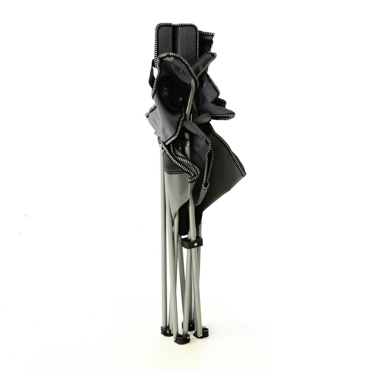 VCM Campingstuhl-Set schwarz Stahl B/H/T: ca. 47x90x47 cm Campingstuhl_2er-Set - schwarz (47,00/90,00/47,00cm) - VCM