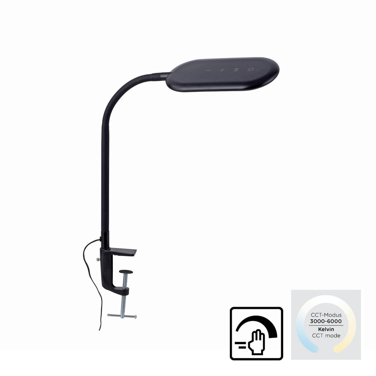 Just Light LED-Klemmleuchte KELLY 14404-18 schwarz Kunststoff B/H/T: ca. 36x67x36 cm 1 Brennstellen KELLY - schwarz (36,00/67,00/36,00cm) - Just Light