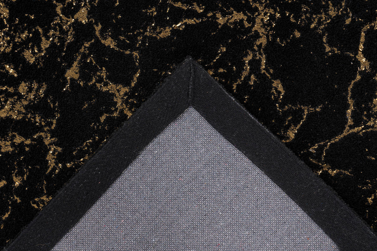 360Living Teppich Bijou schwarz B/L: ca. 80x150 cm Bijou - gold/schwarz (80,00/150,00cm) - 360Living