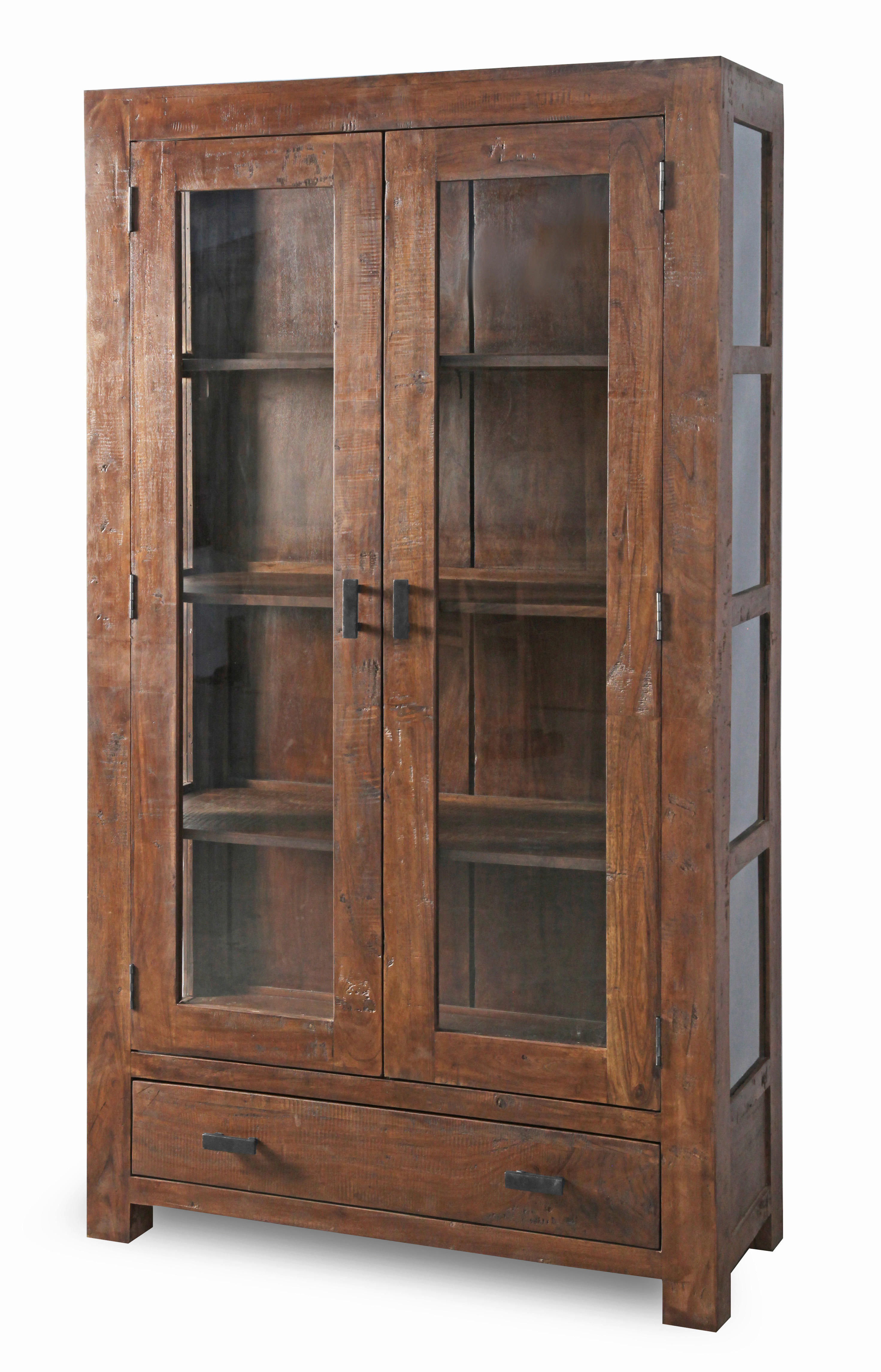 Vitrine Genua Akazie dunkel B/H/T: ca. 100x175x40 cm Genua - Akazie (100,00/175,00/40,00cm)