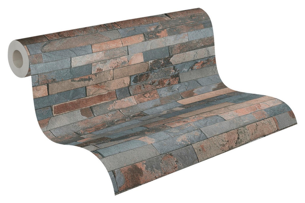 A.S.Creation Vliestapete Best of Wood`n Stone 2nd Edition Steine grau braun B/L: ca. 53x1005 cm Best of Wood`n Stone 2nd Edition - braun/grau (53,00/1005,00cm) - A.S.Creation