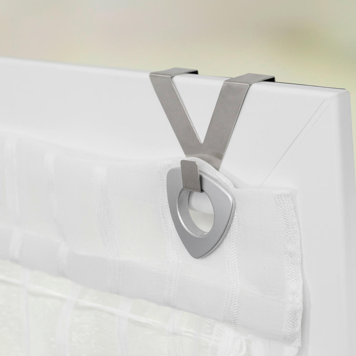 LICHTBLICK Raffrollo weiß B/L: ca. 120x140 cm Raffrollo_mit_Hakenaufhängung - weiß (120,00/140,00cm) - LICHTBLICK