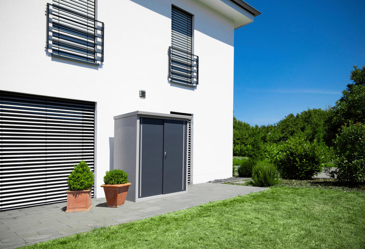 Trimetals Gartenschrank Guardian anthrazit Metall B/H/T: ca. 172x187x90 cm Guardian - anthrazit (172,00/187,00/90,00cm) - Trimetals