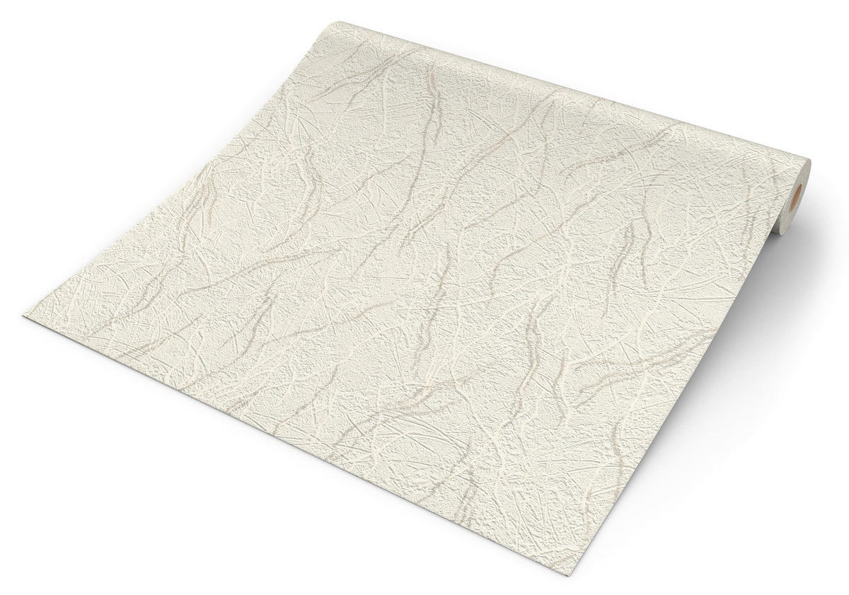 Rasch Vliestapete Struktur weiß B/L: ca. 53x1005 cm Vliestapete_470703 - weiß (53,00/1005,00cm) - Rasch