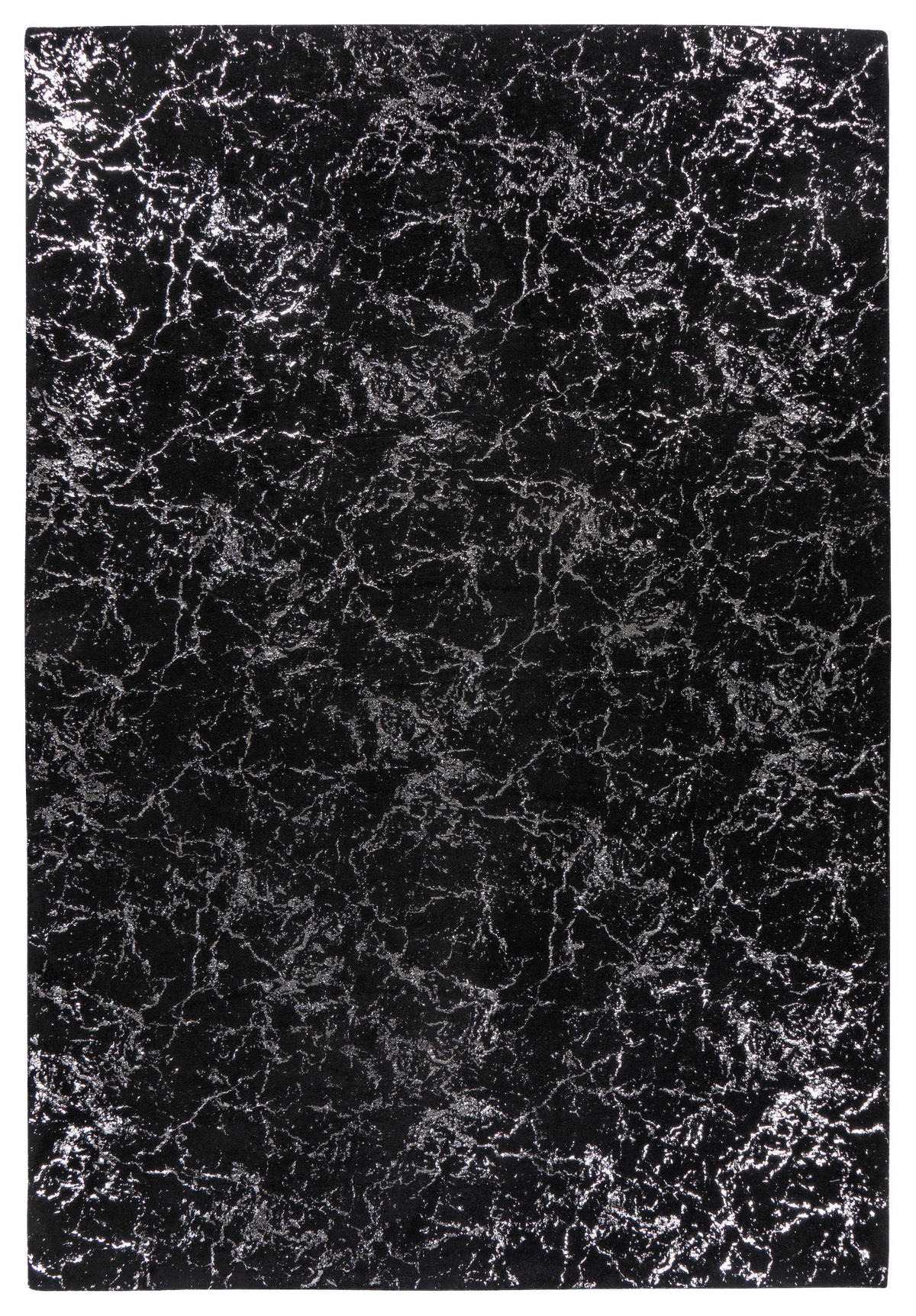 360Living Teppich Bijou schwarz B/L: ca. 80x150 cm Bijou - schwarz/silber (80,00/150,00cm) - 360Living