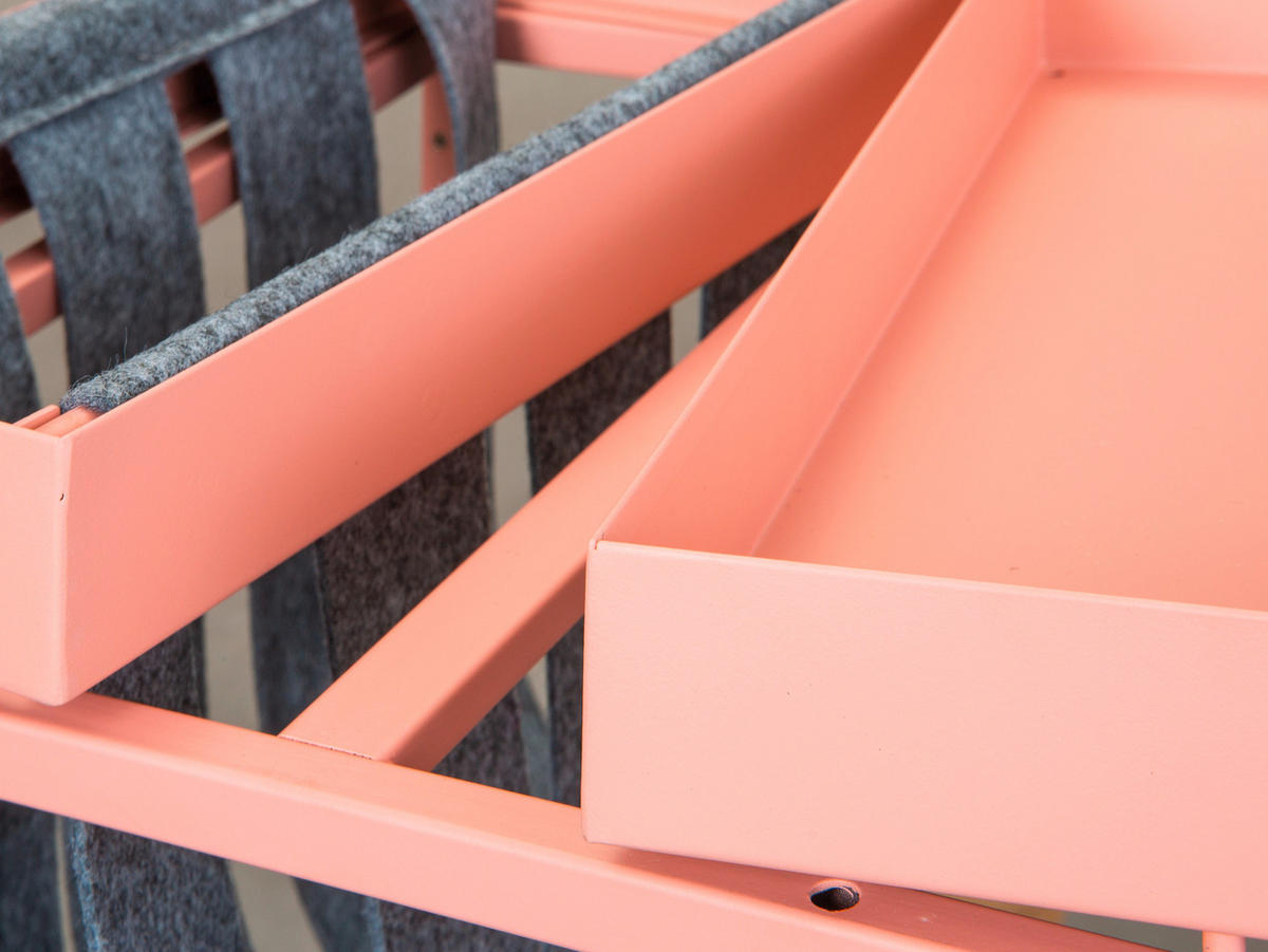 Zeitungsständer Club NY rosé Metall B/H/T: ca. 35x40x35 cm Club NY - rosé/grau (35,00/40,00/35,00cm) - Inter Link