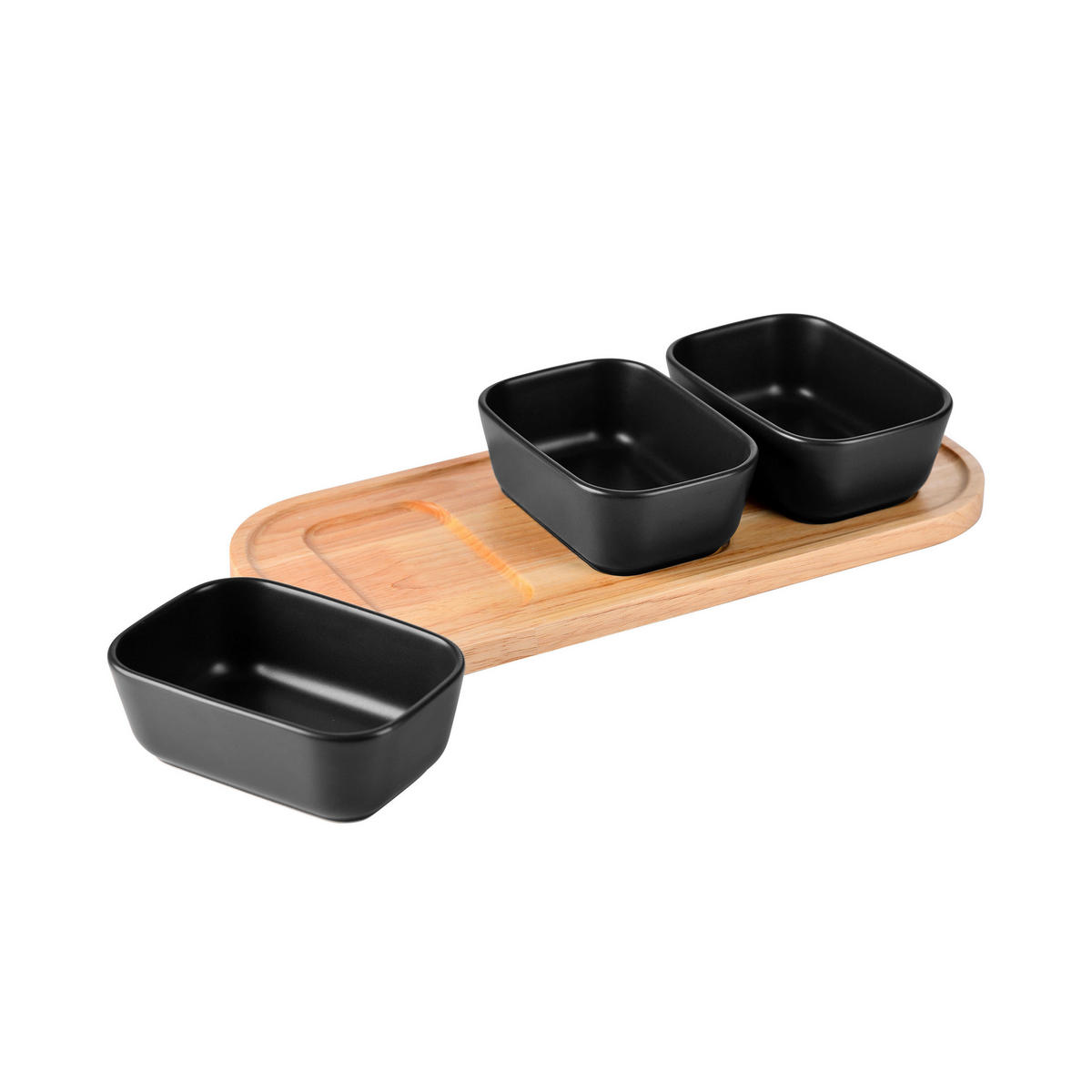 BERGNER Untertassenformen CHARCOAL schwarz Holz B/H/L: ca. 16x7,5x35 cm CHARCOAL - schwarz (35,00/16,00/7,50cm) - BERGNER