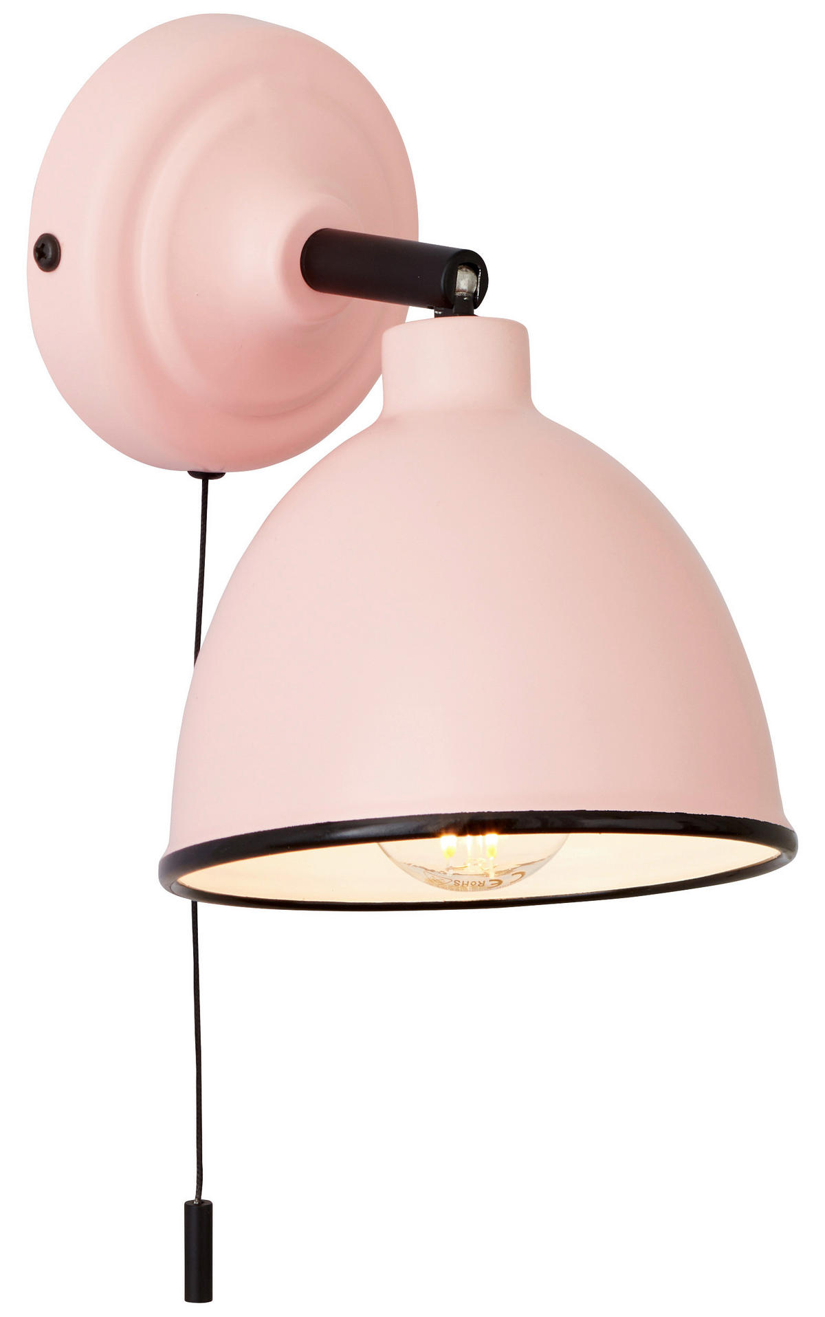 Brilliant Wandleuchte Telio 97002/17 rosa Metall H/T: ca. 12,5x19,5 cm E14 1 Brennstellen Telio - rosa (19,50cm) - Brilliant
