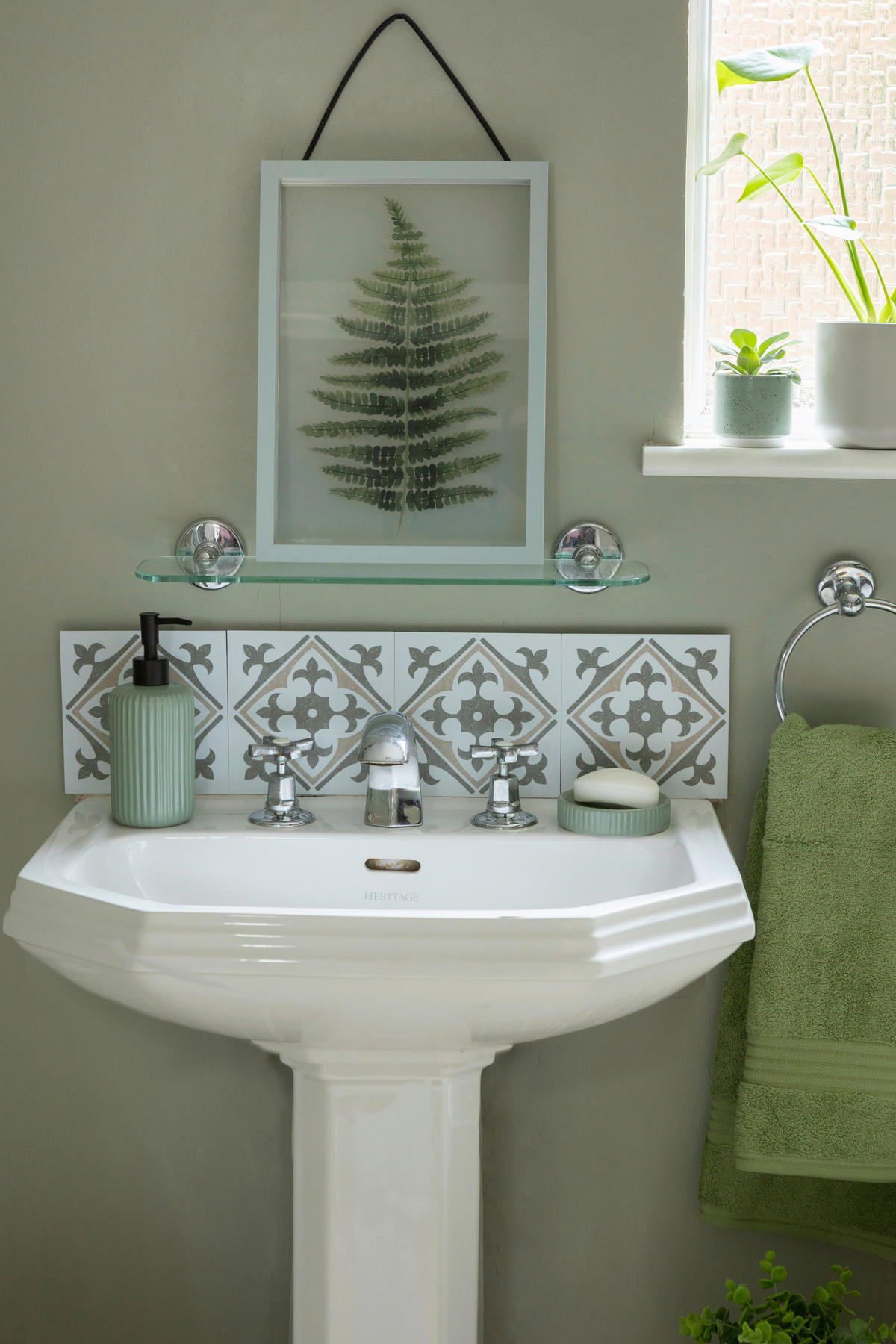 d-c-fix Wandfliese selbstklebend olive B/L: ca. 15,25x15,25 cm Wandfliesen_d-c-fix_selbstklebend - olive (15,25/15,25cm) - d-c-fix