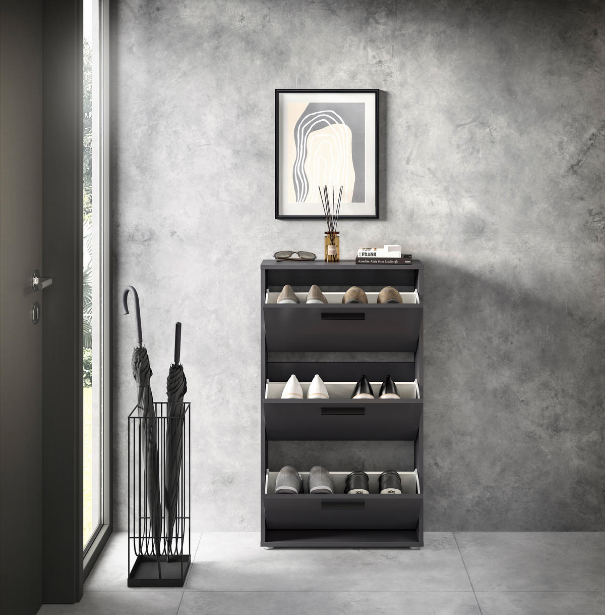 Schuhkipper SAM anthrazit B/H/T: ca. 59x103x17 cm SAM - anthrazit (59,00/103,00/17,00cm)