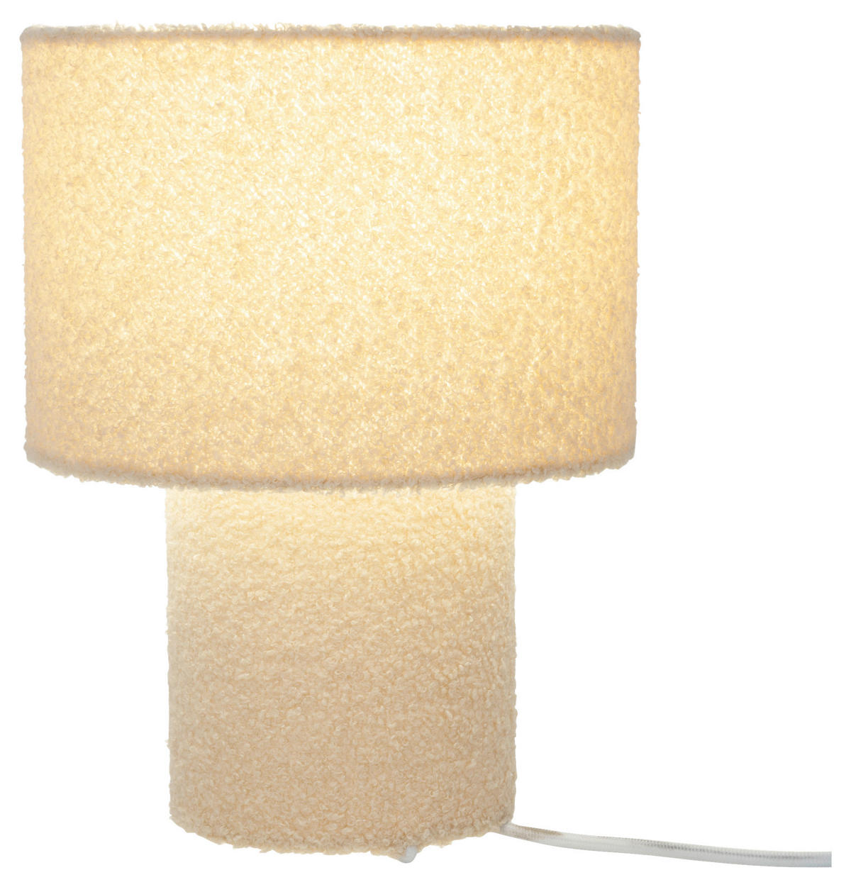 Näve Leuchten Tischleuchte beige Metall Textil Kunststoff B/H/T/D: ca. 23x31x23x23 cm E27 1 Brennstellen FLUFFY - beige (23,00/31,00/23,00cm) - Näve Leuchten