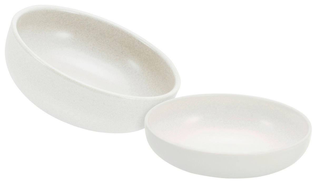CreaTable Salatschalenset Uno Offwhite offwhite Steinzeug 2 tlg. Uno Offwhite - offwhite - CreaTable