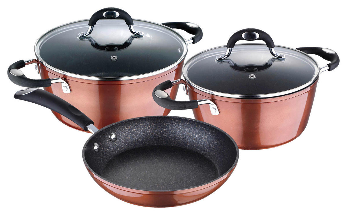 BERGNER Topfset Copper+ Kupfer Aluminium 5 tlg. Copper+ - Kupfer - BERGNER