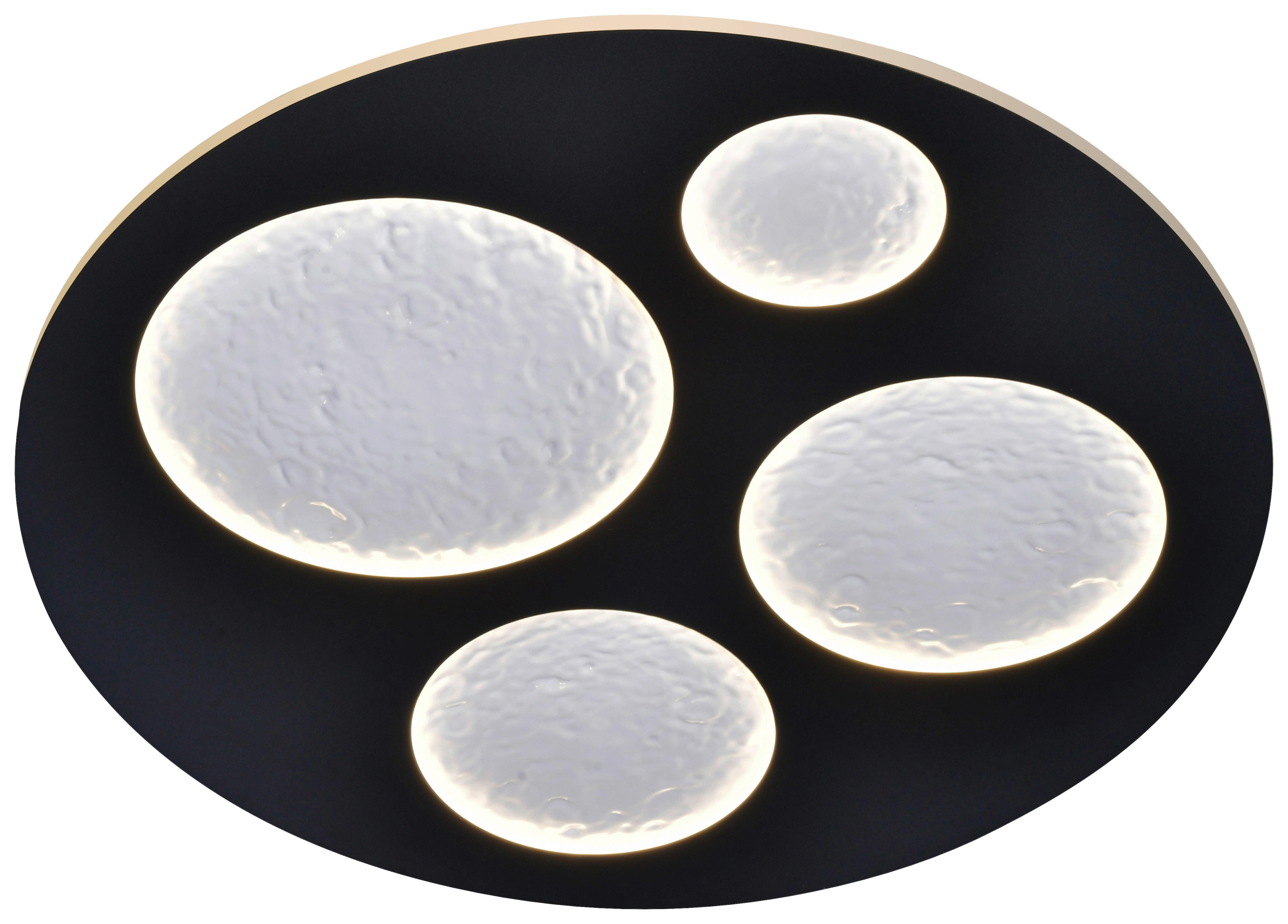 Deckenleuchte schwarz Metall Kunststoff B/H: ca. 50x5 cm LED-Deckenleuchte_Azena - schwarz (50,00/5,00cm)