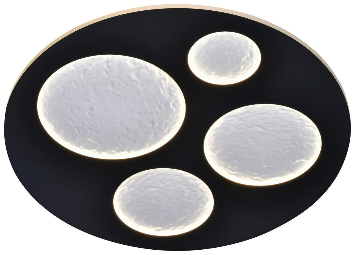 Deckenleuchte schwarz Metall Kunststoff B/H: ca. 50x5 cm LED-Deckenleuchte_Azena - schwarz (50,00/5,00cm)