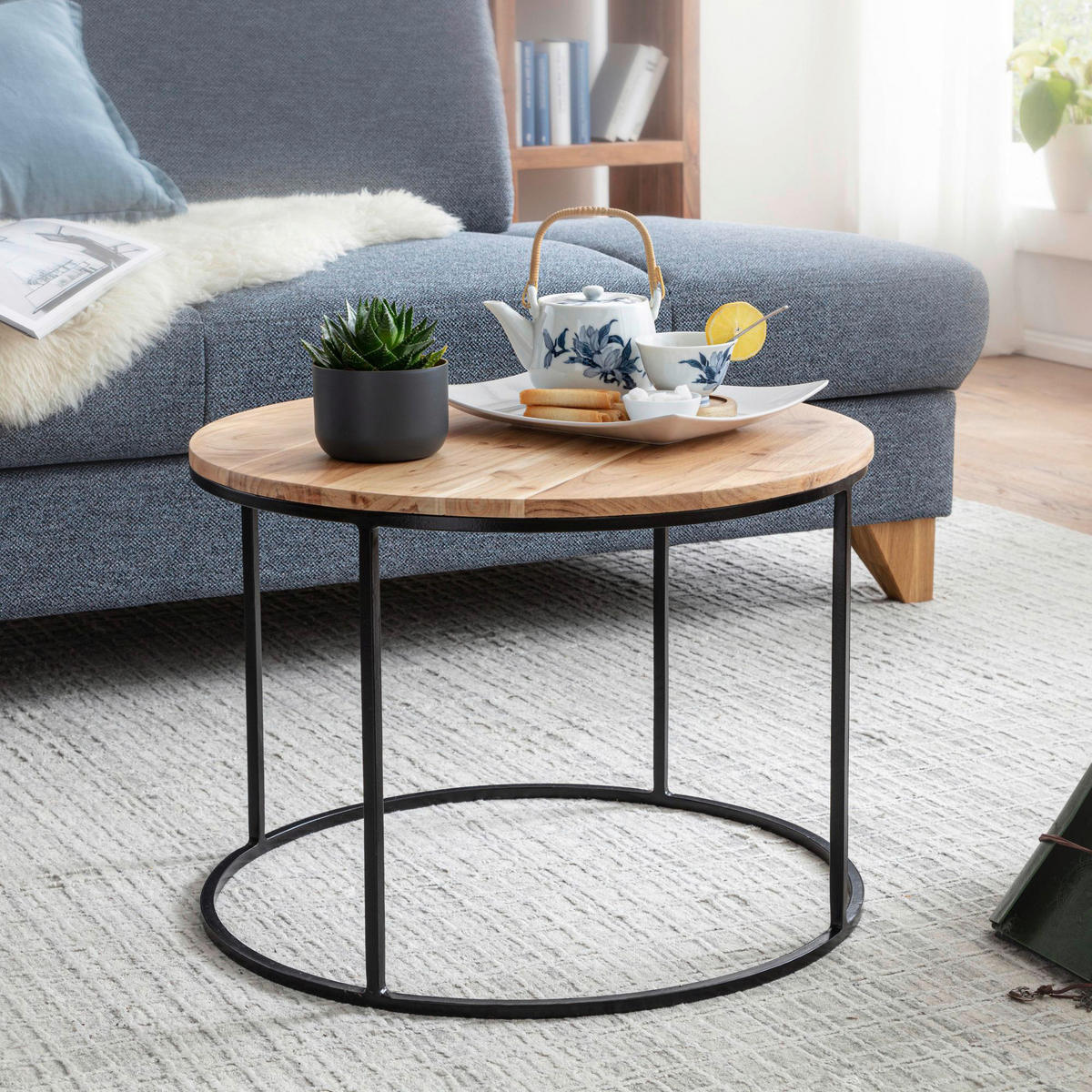 Couchtisch braun B/H/T: ca. 60x43x60 cm Couchtisch - braun (60,00/43,00/60,00cm) - Wohnling