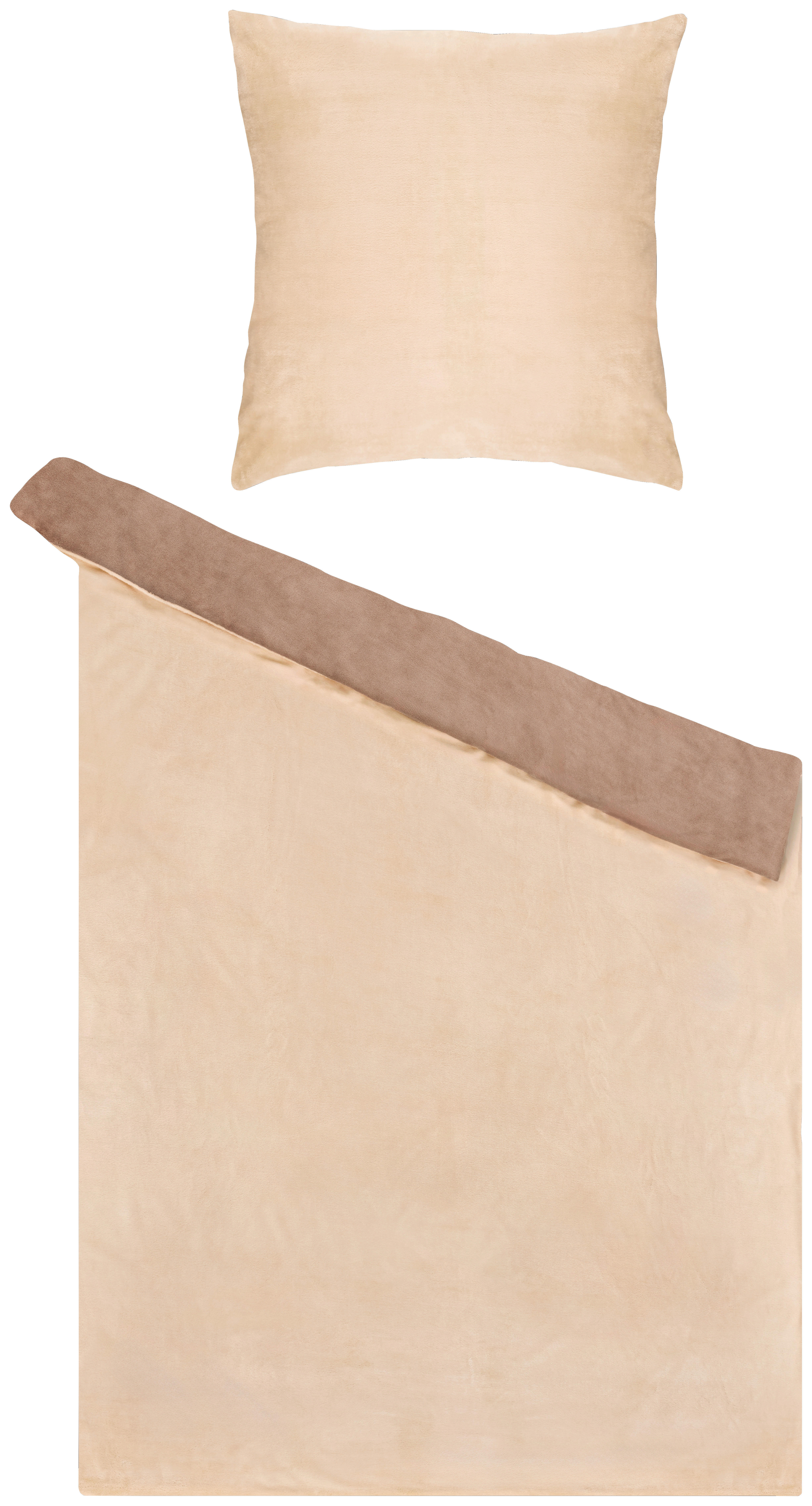 Microfaser Bettwäsche Cashmere touch Wendebettwäsche_Cashmere-Touch bei - beige/taupe (135,00/200,00cm)