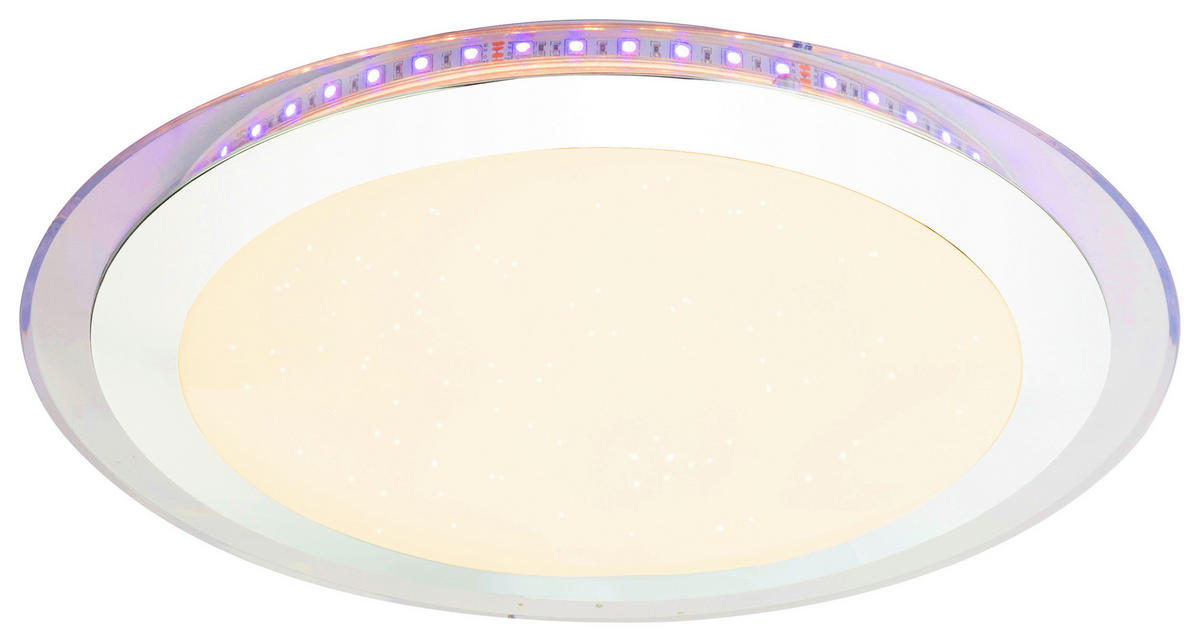 GLOBO Deckenleuchte 48395 weiß Chrom Kunststoff H/D: ca. 8x41 cm LED-Deckenleuchte_CCT_Nicole_II - weiß (41,00/8,00cm) - GLOBO