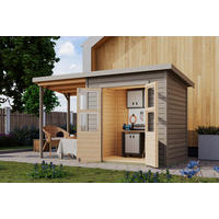 Karibu Gartenhaus Tony 0,5 grau B/H/T: ca. 212x219x154 cm Tony 0,5 - grau (212,00/219,00/154,00cm) - Karibu