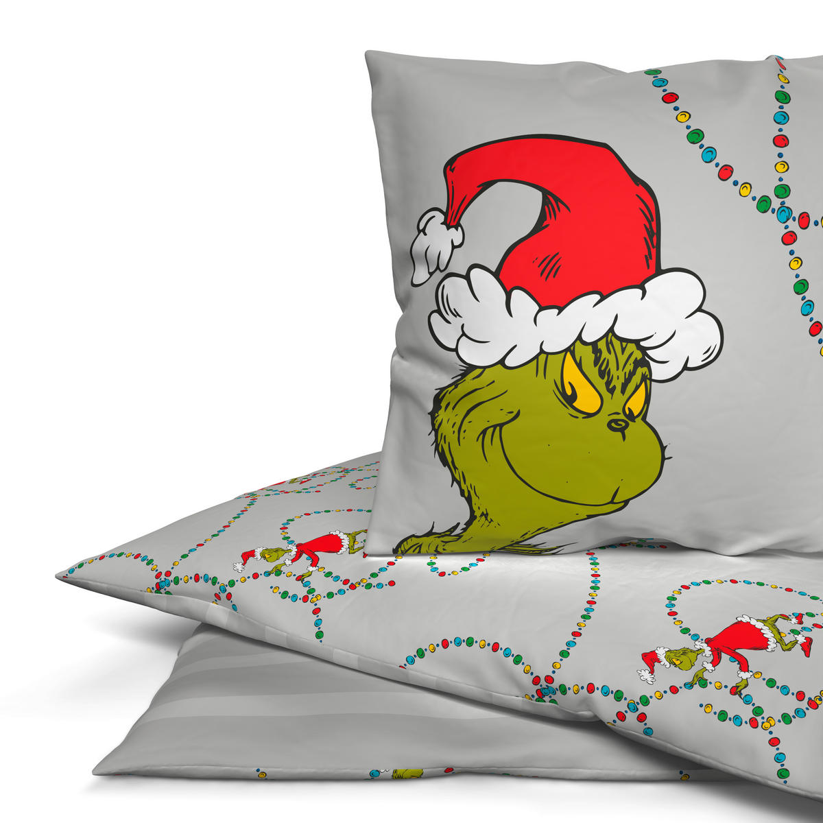 Microfaser Bettwäsche Grinch Grinch - grün/grau (135,00/200,00cm)