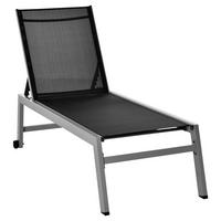 Outsunny Gartenliege schwarz Aluminium B/H/L: ca. 65x102x169 cm Gartenliege - schwarz (169,00/65,00/102,00cm) - Outsunny