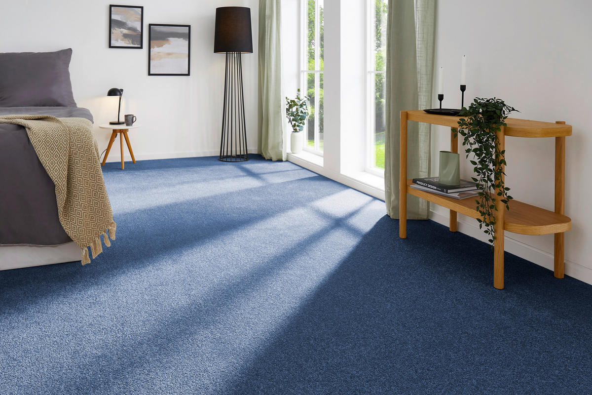 Teppichboden Sara dunkelblau B/L: ca. 200x400 cm pro Stück Sara - dunkelblau (200,00/400,00cm)