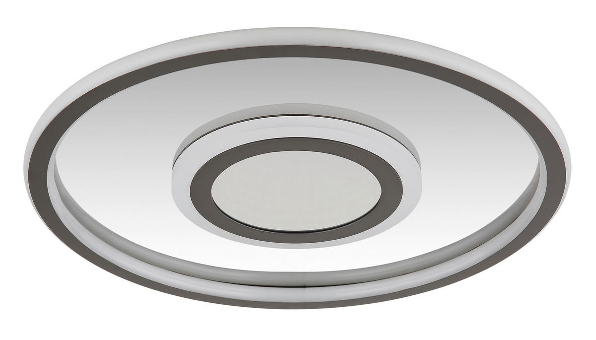 GLOBO LED-Deckenleuchte Chrom grau Edelstahl Metall Aluminium H/D: ca. 5x43,2 cm 1 Brennstellen CARA - Chrom/grau (43,20/5,00cm) - GLOBO