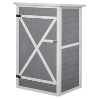 Outsunny Gartenhaus weiß B/H/L: ca. 56x115x75 cm Gartenhaus - weiß/schwarz (75,00/56,00/115,00cm) - Outsunny