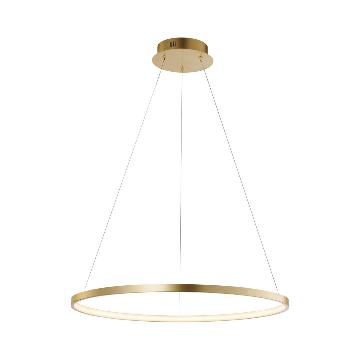 Just Light LED-Pendelleuchte CIRCLE 11524-12 weiß gold Kunststoff Metall H/D: ca. 120x60 cm 1.0 Brennstellen CIRCLE - gold/weiß (60,00/120,00cm) - Just Light