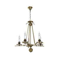 SPOT Light Kronleuchter 8260511 altmessing Metall H/D: ca. 130x62 cm E14 5 Brennstellen Catania - altmessing (62,00/130,00cm) - SPOT Light