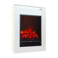 BHP Elektrischer-Kamin weiß Glas Metall B/H/L: ca. 24x78,3x58,4 cm ca. 1500 W Elektrischer_Kamin_Genf - weiß (58,40/24,00/78,30cm) - BHP