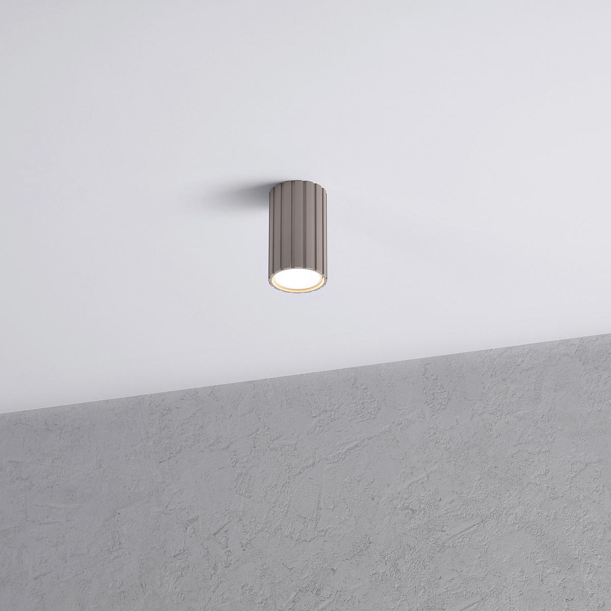 Lamkur Strahler beige Stahl B/H/L: ca. 6,5x10x6,5 cm 1 Brennstellen Prisma - beige (6,50/6,50/10,00cm) - Lamkur