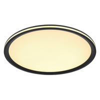 GLOBO LED-Deckenleuchte schwarz Opal Metall Aluminium Kunststoff H/D: ca. 5x40 cm BELISSA - schwarz/Opal (40,00/5,00cm) - GLOBO