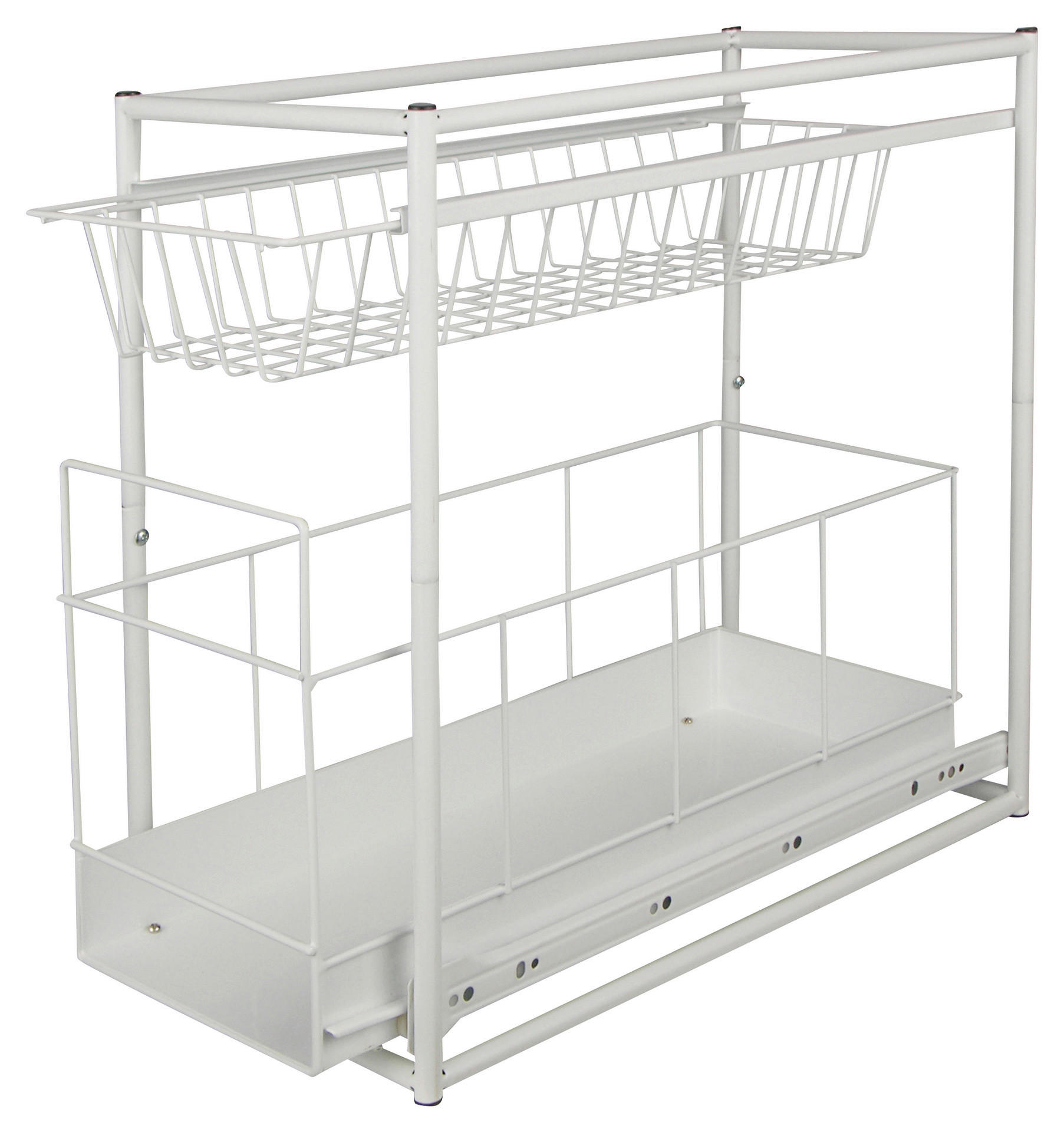 Einbauschublade weiß Metall B/H/T: ca. 23x45x45 cm Einbauschublade_für_Spülschrank - weiß (23,00/45,00/45,00cm)