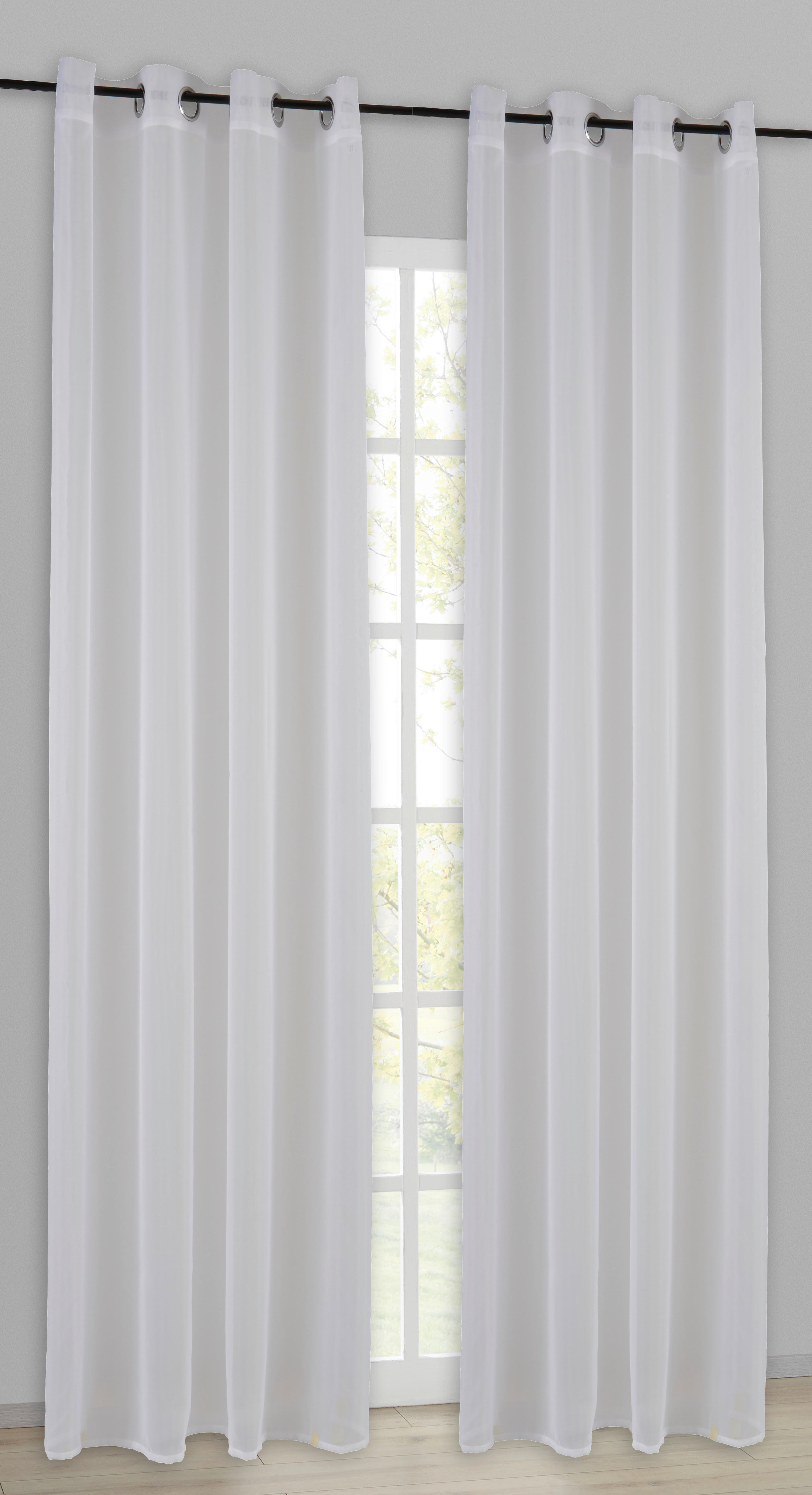 POCOline Ösenvorhang Micha weiß B/L: ca. 135x235 cm Micha - weiß (135,00/235,00cm) - POCOline