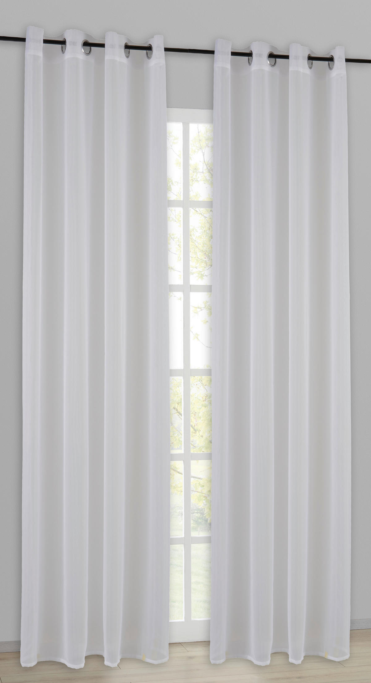 POCOline Ösenvorhang Micha weiß B/L: ca. 135x235 cm Micha - weiß (135,00/235,00cm) - POCOline